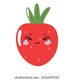 strawberry sticker cute cartoon design element