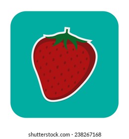 Strawberry sticker icon