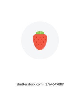 strawberry. summer. vector flat icon. outline illustration. EPS 10