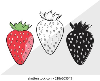 Ilustración del vector estampable SVG de fresa