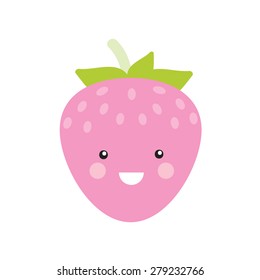 Strawberry sweet fruit vector illustration