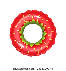 Strawberry swimming ring isolated on a white background