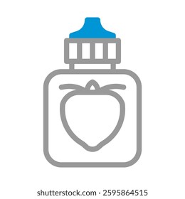 Strawberry Syrup Icon Illustration Vector Art