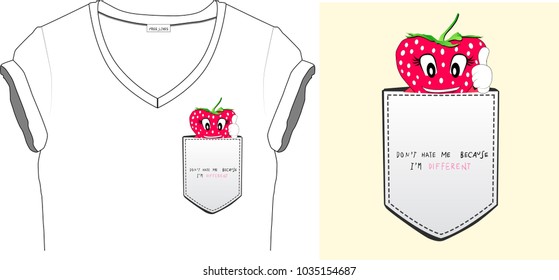 strawberry t shirt design fruit fashion