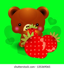 strawberry teddy bear