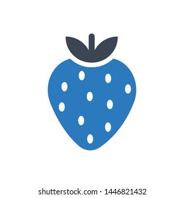 Strawberry Testy Fruit Vector Icon