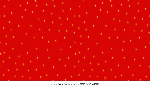 Strawberry texture seamless background. Fruit strawberry pattern with seeds. Vector seamless strawberry texture. Red pattern with berry and seeds. Close up of strawberry. Vector illustration
