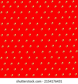 Strawberry texture with yellow seeds. Seamless pattern. Red strawberry background texture