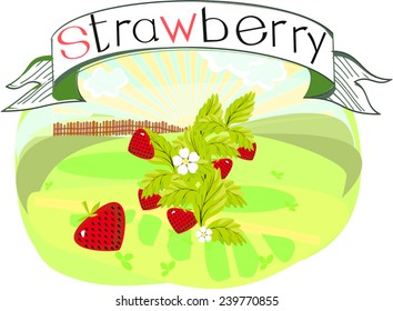 Strawberry with title