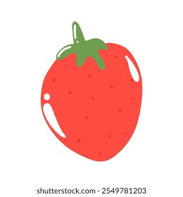 Strawberry tropical fruit element stock. sign, symbol, summer season