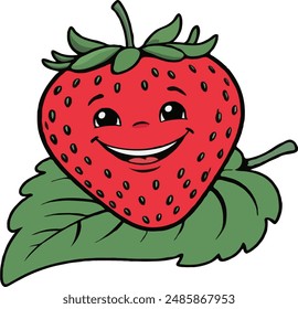 Imagen del ilustrador de arte strawberry vactor