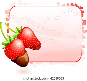 Fondo de diseño de Strawberry Valentine Day