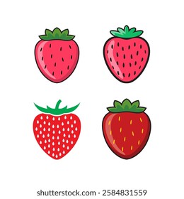 Strawberry Vector Art, Icons, Illustrations