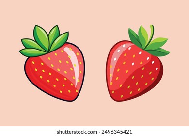 strawberry vector art illustration design