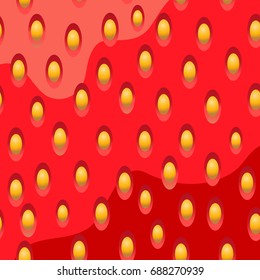 Strawberry vector background. Good for decoration, food menu ornament, wallpaper textile and fabric print, wrapping paper for gift, sticker or label for the jam jar