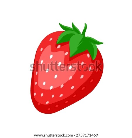 Strawberry vector. Strawberry cartoon design