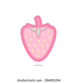 strawberry vector cartoon on white background