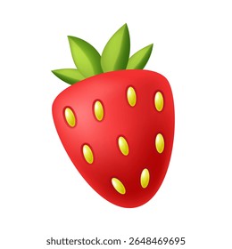 Strawberry. Vector clip art isolated on white background.