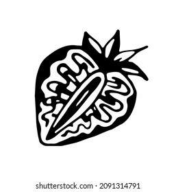 Fresa. Vector clipart. Dibujo de mano