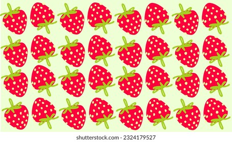 strawberry vector cute pattern hand-draw