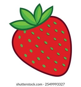 strawberry  vector design. strawberry illustration design and art on white background. 