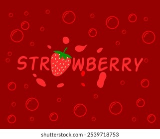 Strawberry Vetor Design. ilustração do fundo para a frase Morangos.