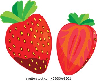 Strawberry vector design. Made by illustrator.