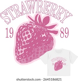 strawberry vector design for t shirt 
