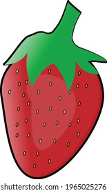 Strawberry vector design template and illustration with editable