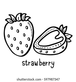 Strawberry. Vector drawing - Illustration