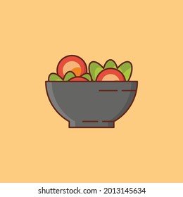 strawberry vector flat color icon
