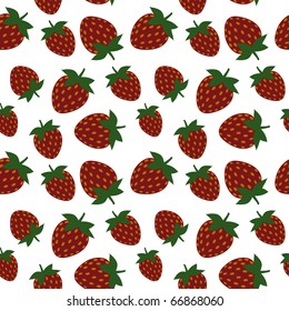 Strawberry in vector format.Seamless pattern