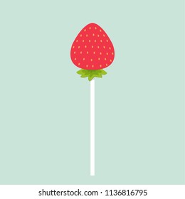 strawberry vector. free space for text. wallpaper. background.