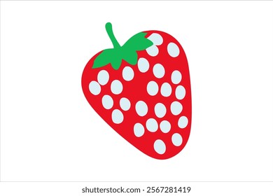 strawberry vector, fruits strawberry vector art illustration