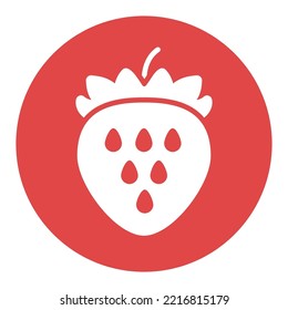 Strawberry vector glyph icon. Graph symbol for food and drinks web site, apps design, mobile apps and print media, logo, UI