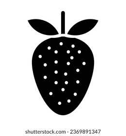 Strawberry Vector Glyph Icon For Personal And Commercial Use.
