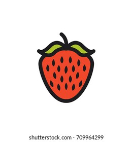 Strawberry. Vector icon
