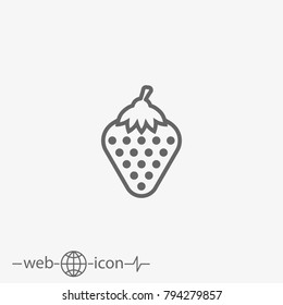 strawberry vector icon