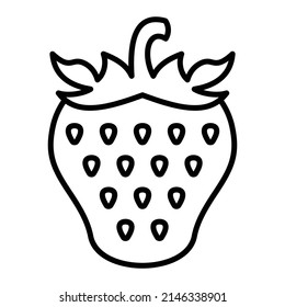 Strawberry vector icon. Can be used for printing, mobile and web applications.