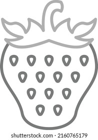 Strawberry vector icon. Can be used for printing, mobile and web applications.