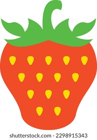 Strawberry vector icon. Can be used for printing, mobile and web applications.