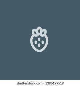 Strawberry vector icon. Strawberry concept stroke symbol design. Thin graphic elements vector illustration, outline pattern for your web site design, logo, UI. EPS 10.