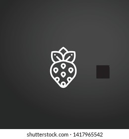 Strawberry vector icon. Strawberry concept stroke symbol design. Thin graphic elements vector illustration, outline pattern for your web site design, logo, UI. EPS 10.