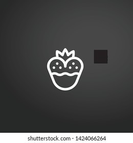 Strawberry vector icon. Strawberry concept stroke symbol design. Thin graphic elements vector illustration, outline pattern for your web site design, logo, UI. EPS 10.