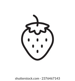 Strawberry vector icon. Strawberry flat sign design. Strawberry symbol pictogram. UX UI icon