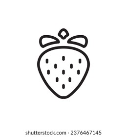 Strawberry vector icon. Strawberry flat sign design. Strawberry symbol pictogram. UX UI icon