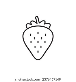 Strawberry vector icon. Strawberry flat sign design. Strawberry symbol pictogram. UX UI icon