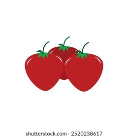 Erdbeeren-Vektorsymbol für Lebensmittelvorlage