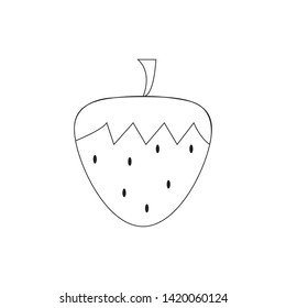 Strawberry vector icon. fruit icon