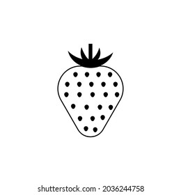 Strawberry vector icon. fruit icon. Strawberry vector illustration.